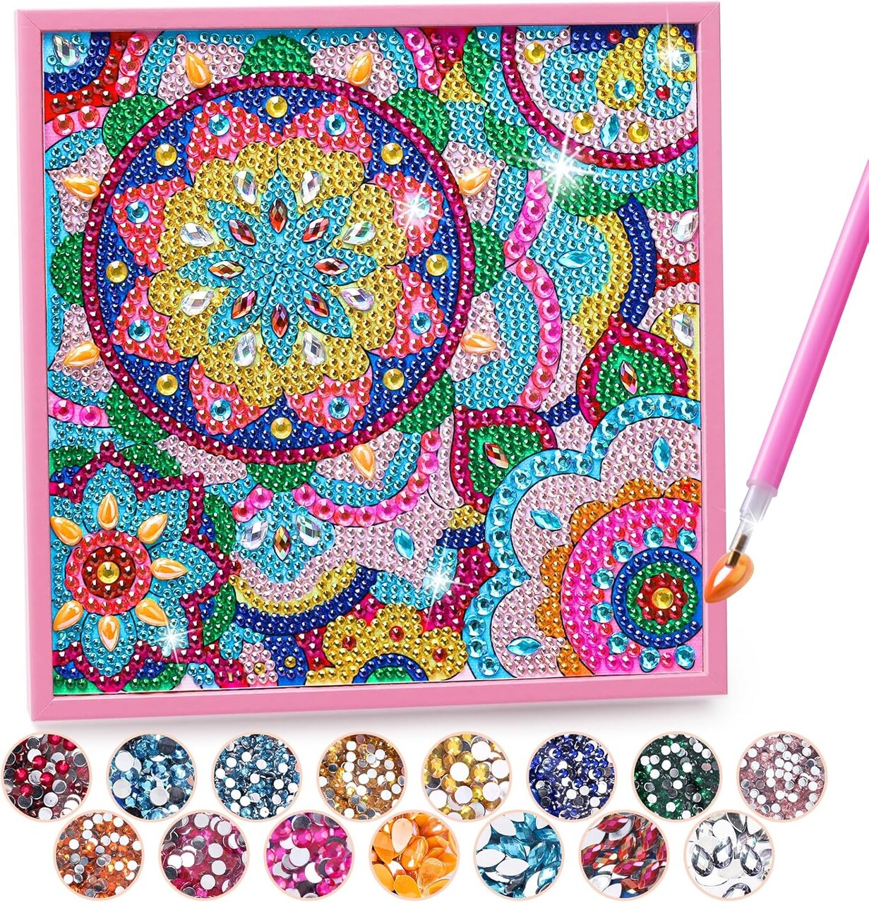 Arts and Crafts Toys for 5 6 7 8 9 10 11 Year Old Girl Birthday Gifts(Mandala)7.87 x 7.87 x 1.3 inches